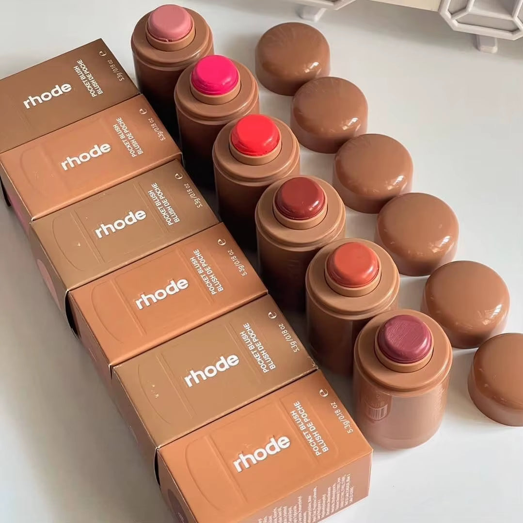 New Brand Case for Iphone 17 16 Blusher Rouge Powder Pocket Blush Lip Gloss Cheek Hydrating Stick Natural Cream Lipstick Makeup