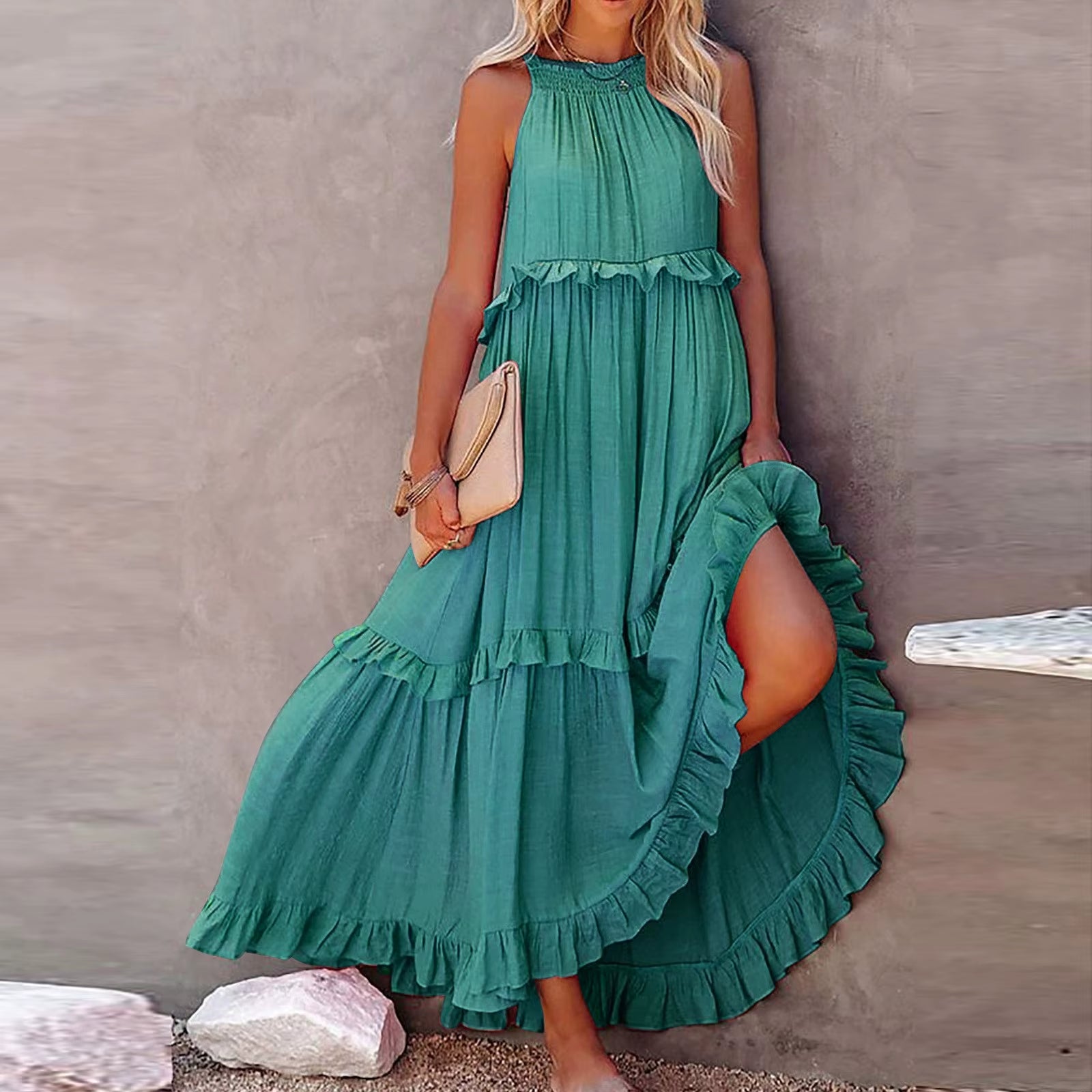 Summer Cute Long Dress Outfits Women 2025 Sleeveless Casual Flowy plus Size Sexy Maxi Dress Formal Occasions Evening Party