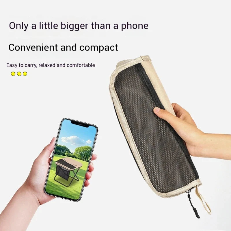 【W】Foldable Backpack Stool Portable Folding Stool with Carry Bag Lightweight Mini Easy Carry Outdoor Chair for Travel for Travel