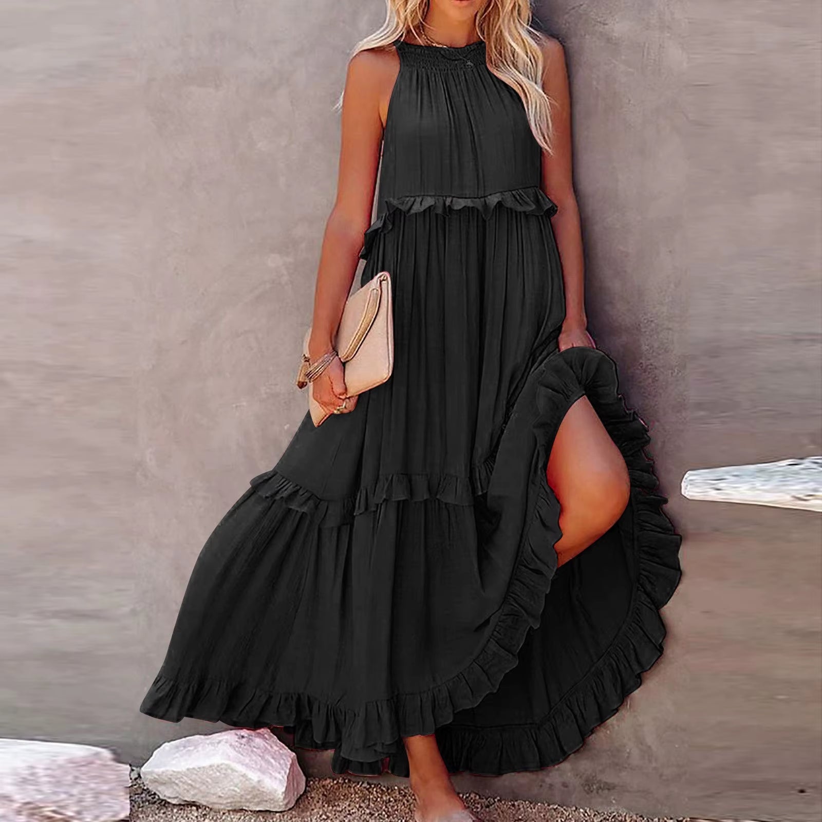 Summer Cute Long Dress Outfits Women 2025 Sleeveless Casual Flowy plus Size Sexy Maxi Dress Formal Occasions Evening Party