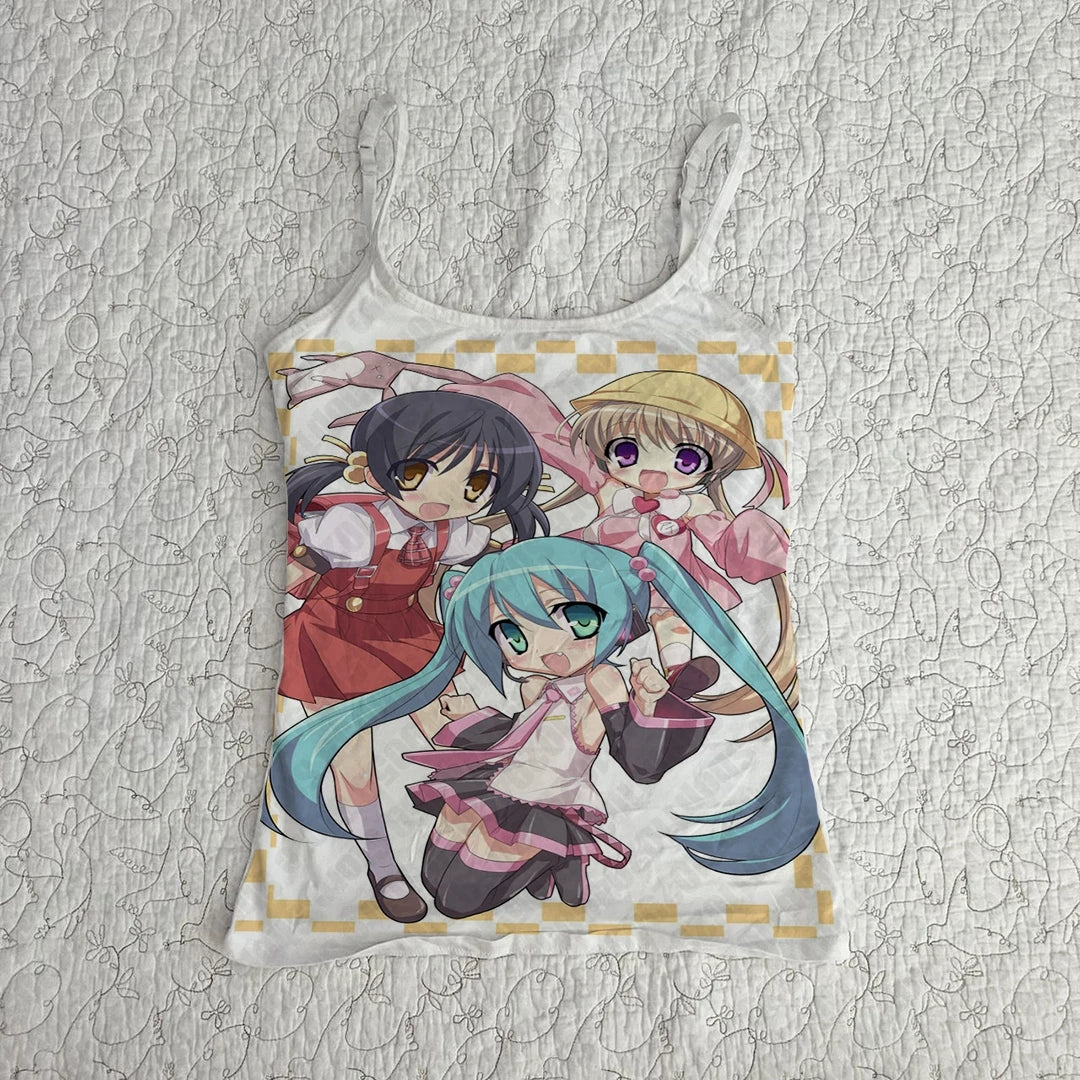 Gothic Punk Y2K Style Gothic Sexy Sleeveles Vintage Letter Print Grunge Streetwear Clothes Hot Girls Sleeveless Tank Tops 2000S